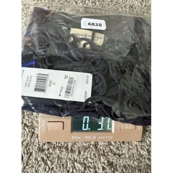 Demin & Supply Ralph Lauren Fringe Lace up V neck Top Boho Hippie Size Small - Picture 13 of 13